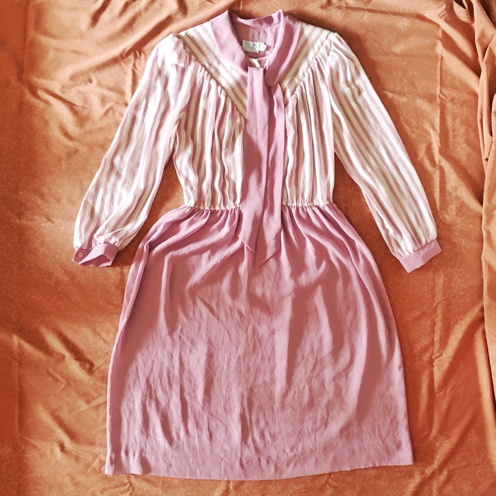 Vintage 80s Lorac Original Secretary Maxi Dress